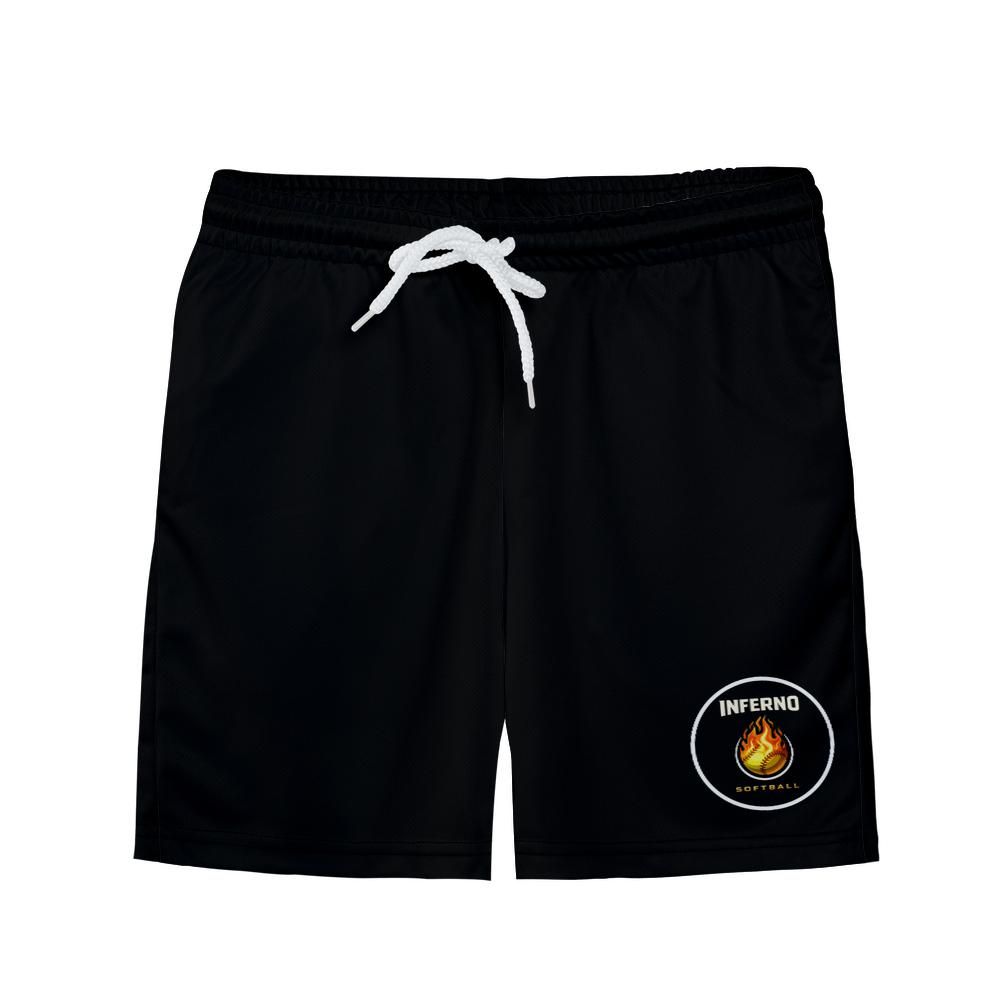 Youth Brimfield Inferno Softball Mesh Shorts - Black