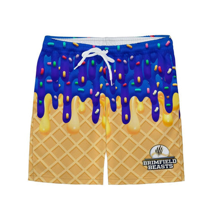Youth Brimfield Beasts Baseball Ice Cream Drip Mesh Shorts
