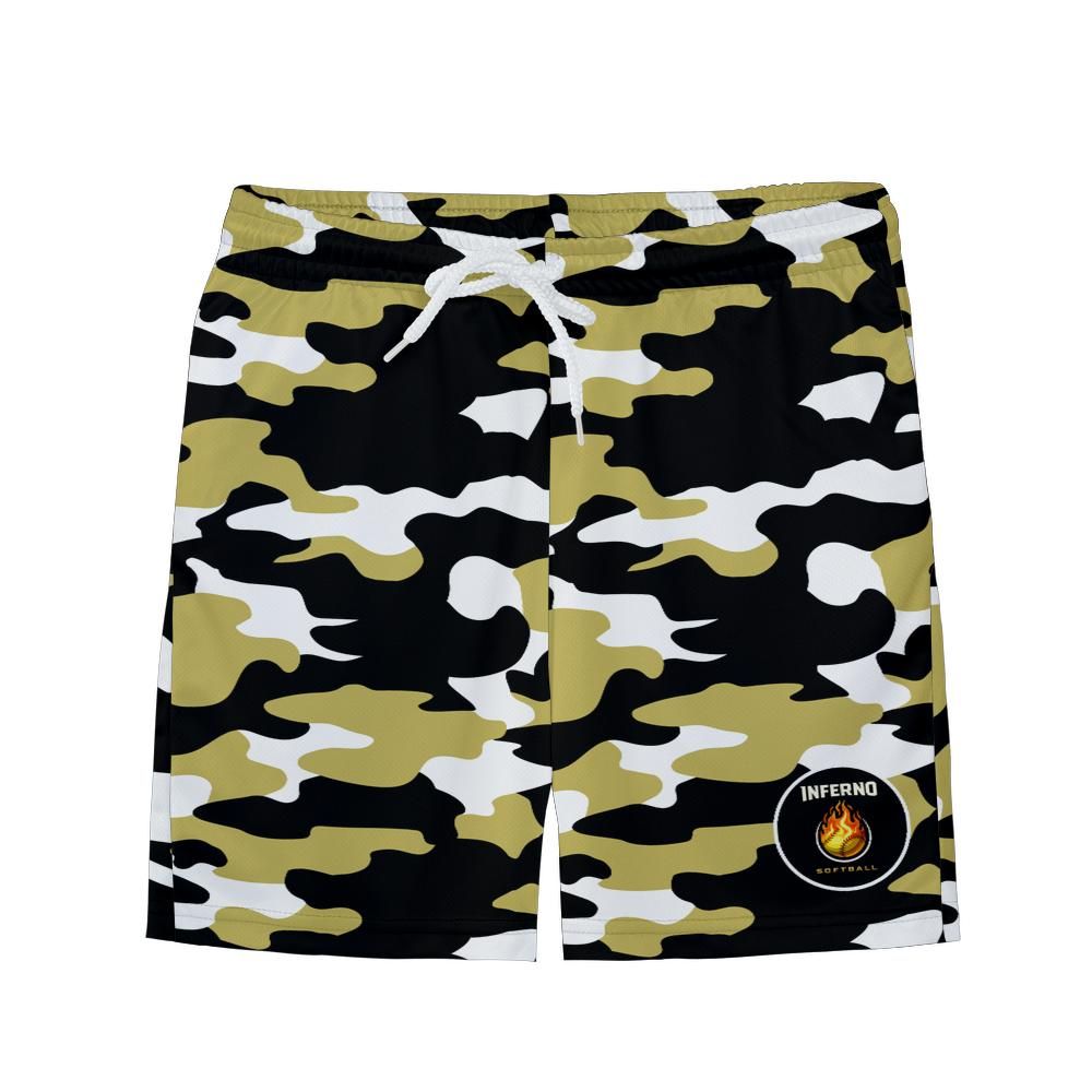 Youth Brimfield Inferno Softball BOLD Camo Mesh Shorts