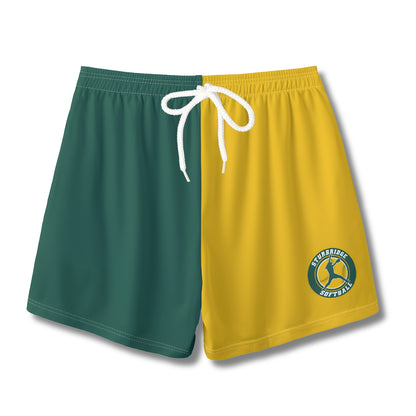 Youth Sturbridge Softball Shorts - Green/Gold Edition