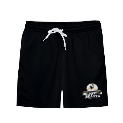 Youth Brimfield Beasts Baseball Black Mesh Shorts
