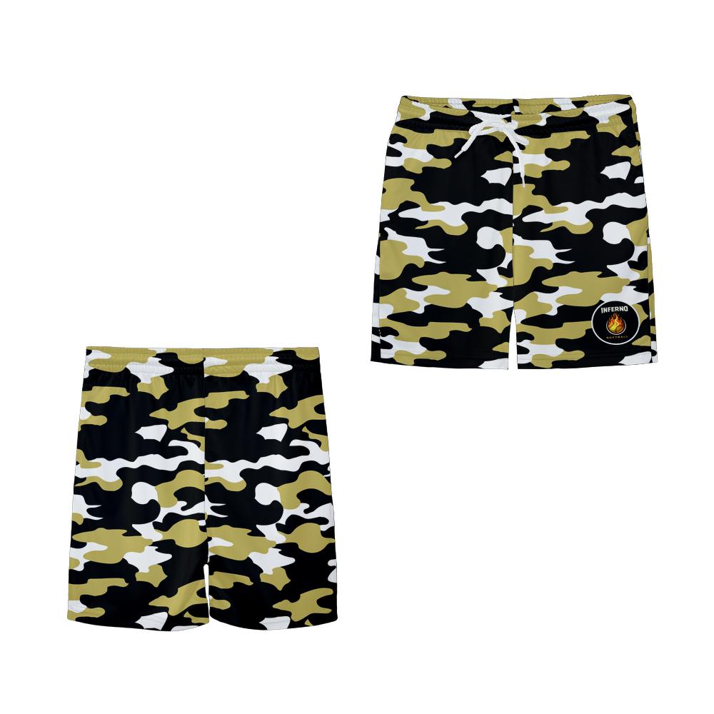 Youth Brimfield Inferno Softball BOLD Camo Mesh Shorts
